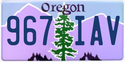 OR license plate 967IAV
