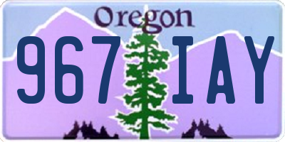 OR license plate 967IAY