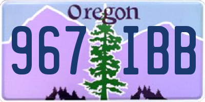 OR license plate 967IBB
