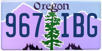 OR license plate 967IBG