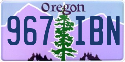 OR license plate 967IBN