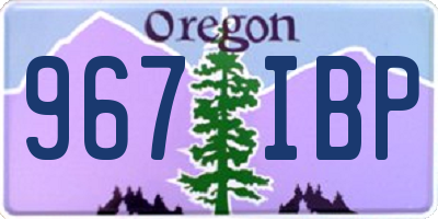 OR license plate 967IBP