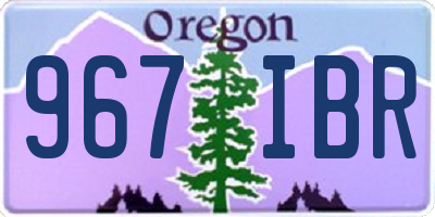 OR license plate 967IBR