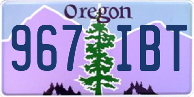 OR license plate 967IBT