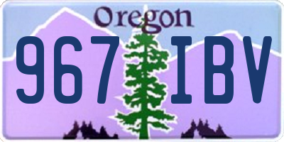OR license plate 967IBV