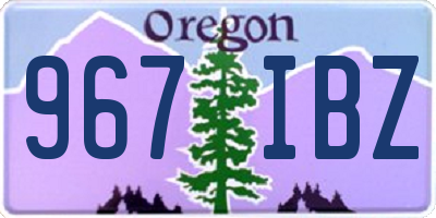 OR license plate 967IBZ