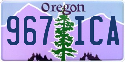 OR license plate 967ICA
