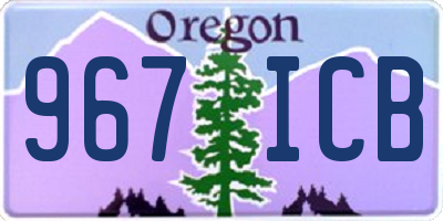 OR license plate 967ICB