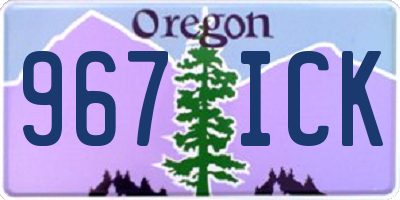 OR license plate 967ICK