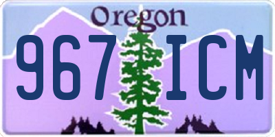 OR license plate 967ICM