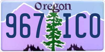 OR license plate 967ICO