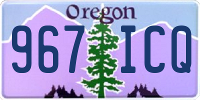 OR license plate 967ICQ