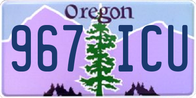 OR license plate 967ICU