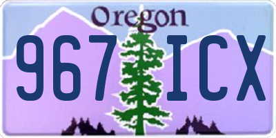 OR license plate 967ICX