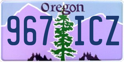 OR license plate 967ICZ