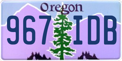 OR license plate 967IDB