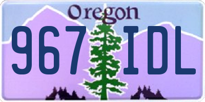 OR license plate 967IDL