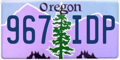 OR license plate 967IDP