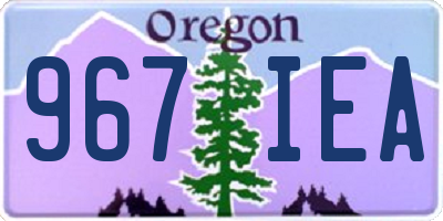 OR license plate 967IEA