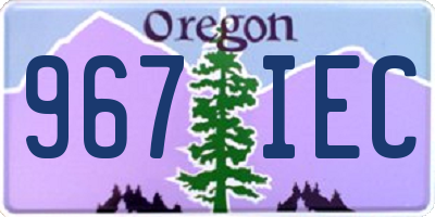 OR license plate 967IEC
