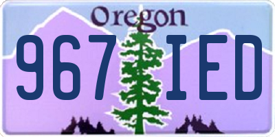 OR license plate 967IED