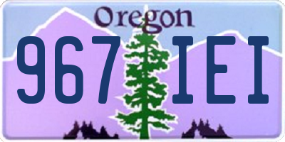 OR license plate 967IEI
