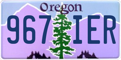 OR license plate 967IER