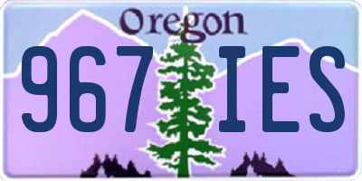 OR license plate 967IES