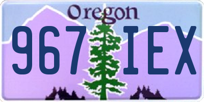 OR license plate 967IEX