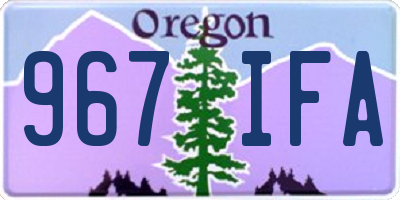 OR license plate 967IFA