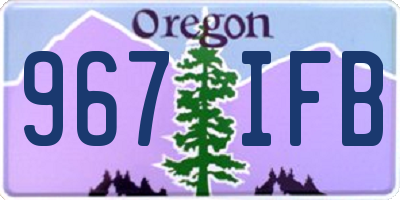 OR license plate 967IFB