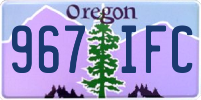 OR license plate 967IFC