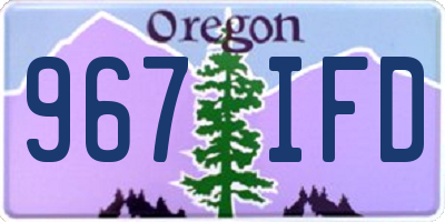 OR license plate 967IFD