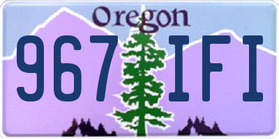 OR license plate 967IFI