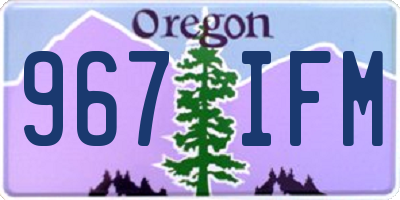 OR license plate 967IFM