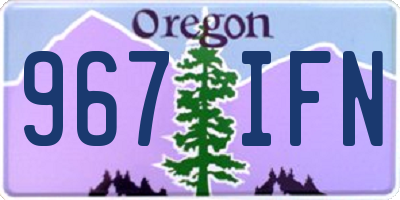 OR license plate 967IFN