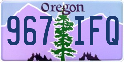 OR license plate 967IFQ