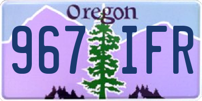 OR license plate 967IFR