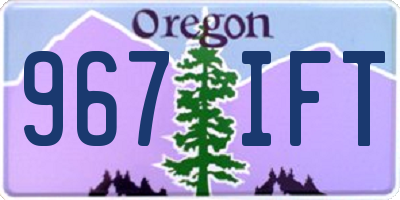 OR license plate 967IFT