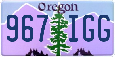 OR license plate 967IGG