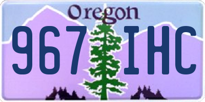 OR license plate 967IHC