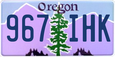 OR license plate 967IHK