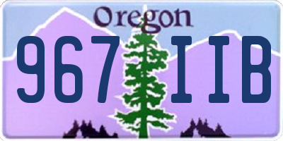 OR license plate 967IIB