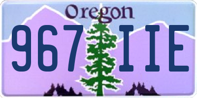 OR license plate 967IIE
