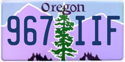OR license plate 967IIF