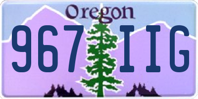 OR license plate 967IIG