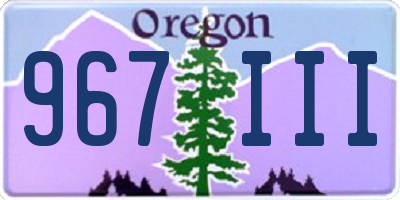 OR license plate 967III