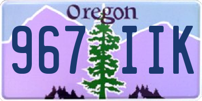 OR license plate 967IIK