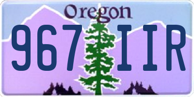 OR license plate 967IIR