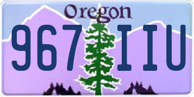 OR license plate 967IIU